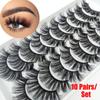 Wispies Fluffy Multilayered Effect False Eyelashes 3D Mink Hair Lash Extension Full Volume Thick