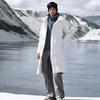 Li Ning Горячие горшки Коллекция пуховиков Мужской пуховик Слоновая кость AYMU499-1