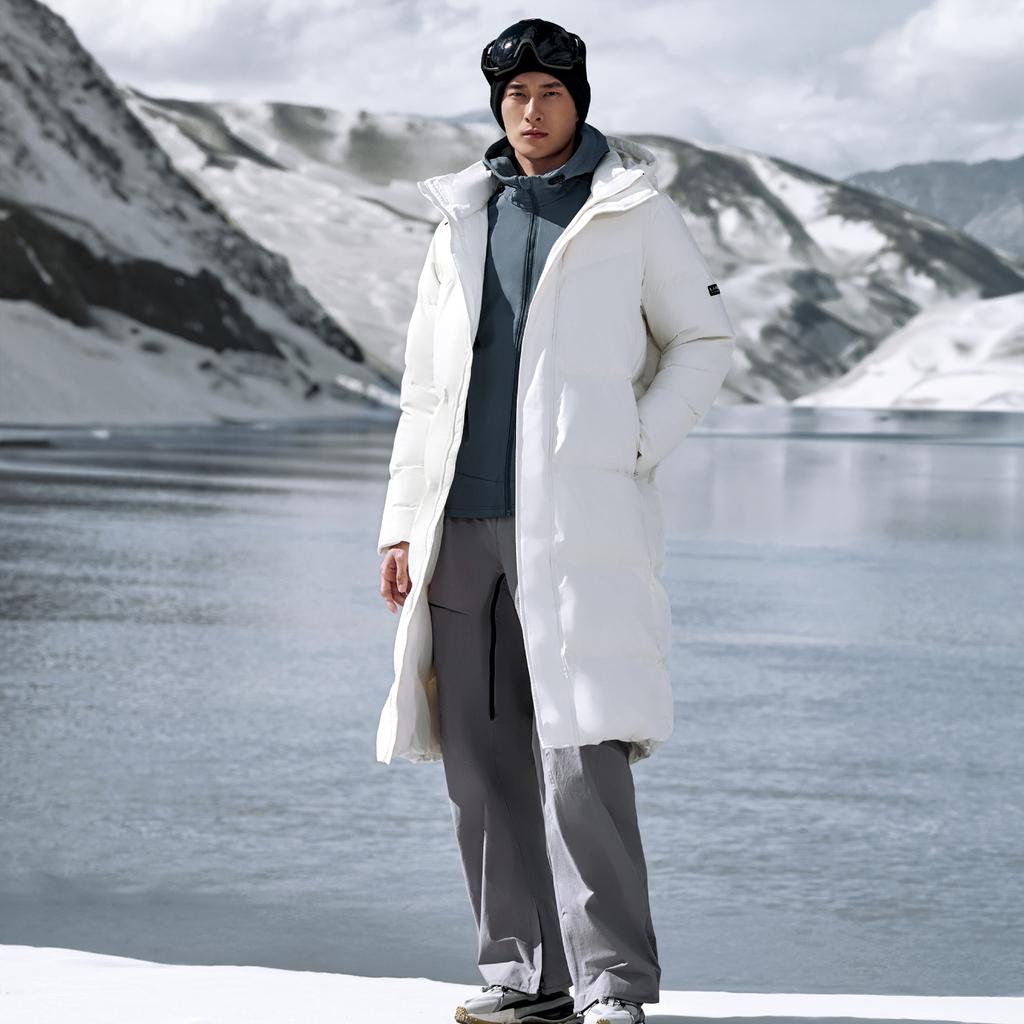 Li Ning Горячие горшки Коллекция пуховиков Мужской пуховик Слоновая кость AYMU499-1