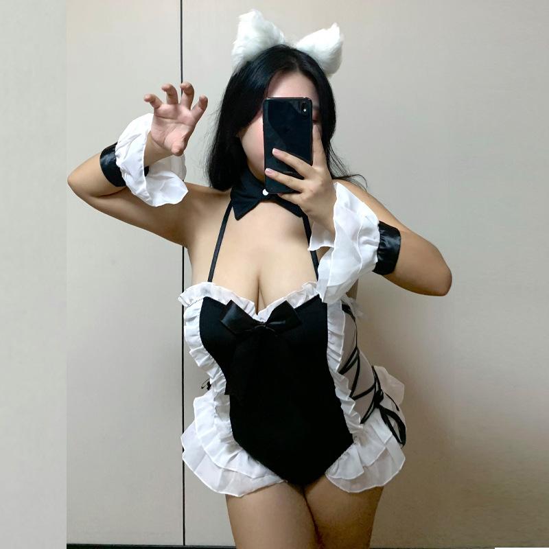 Большой размер толстый ММ эротическое нижнее белье бабочка орнамент грудь открытая промежность сексуальный бесплатный комбинезон чистое желание искушение милая девочка-зайчик