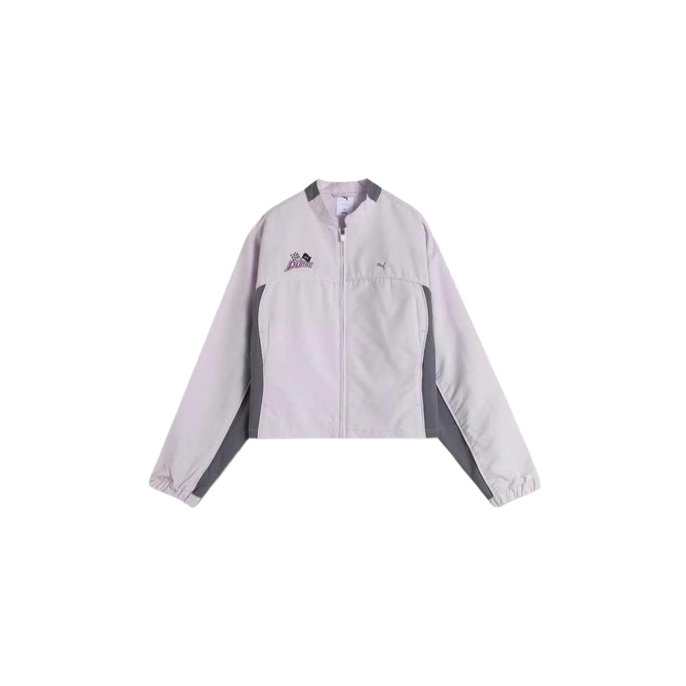 Puma Racing Carnival Fashionable Simple Zipper Stand Collar Jacket Women Jacket Light-Frost-Purple 631343-60