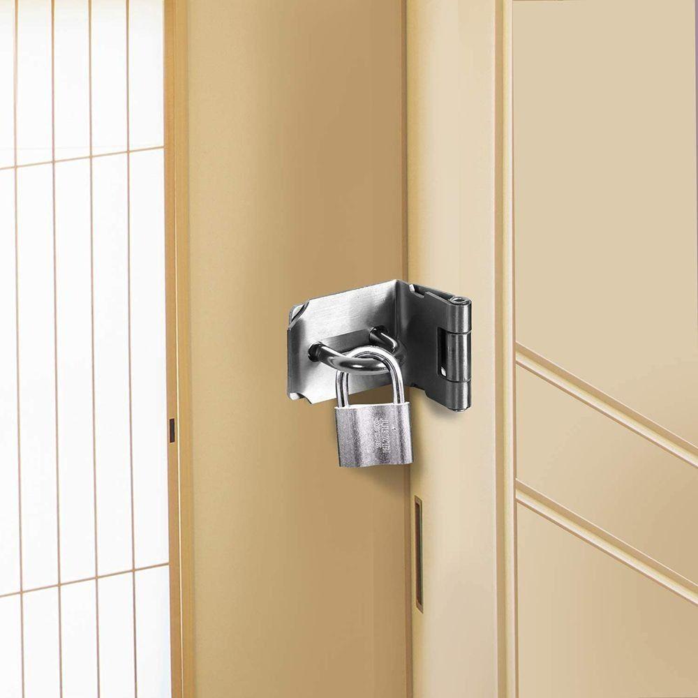 Stainless Steel Door Clasp Lock Household Gate Bolt Durable Padlock Hasp
