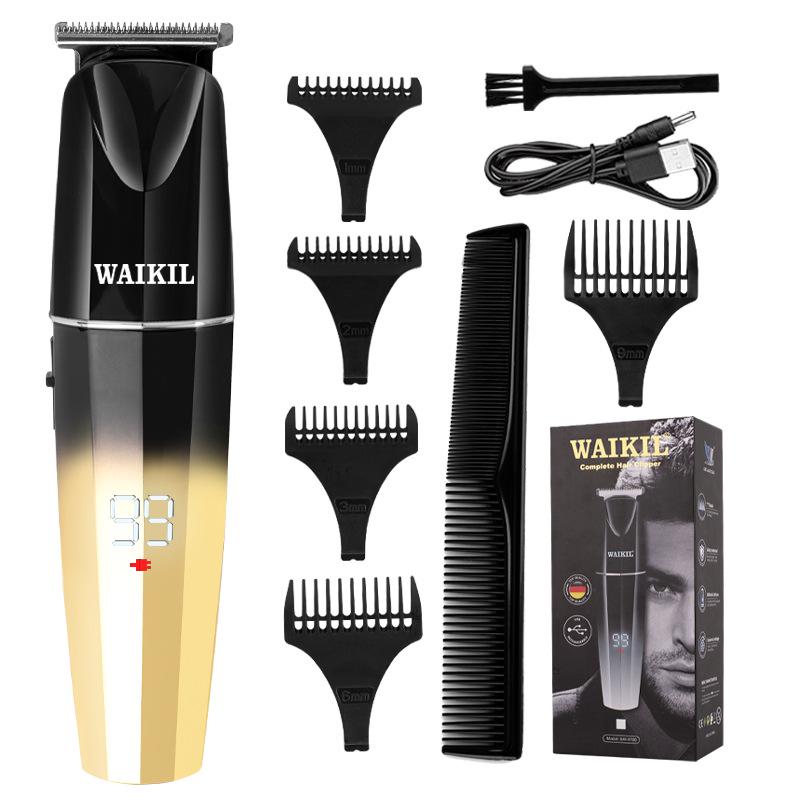 Rechargeable LCD Display Hair Clipper: Professional Electric Razor with USB Charging