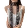 E15F Fashionable Lace Wrap Evening Party Scarves Daily Commute Soft Neckerchief for Fashionable Women