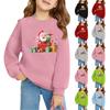 Christmas Day Girls Round Neck Pullovers For Kids Printed Baby Tops