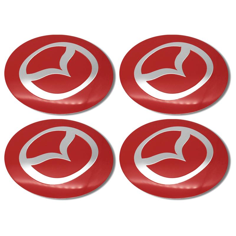 4Pcs 56mm For Mazda 3 6 2 626 CX5 CX 5 CX3 RX8 MX3 MX5 Atenza Axela Accessories Car Wheel Center Hub Caps Stickers Badge Decals k1