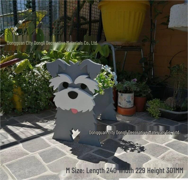 Independent Station Cross-border Garden Art Craft Ornaments: Dog & Cat Flower Pot and Planter
