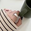 Korean Version Plain Ring Irregular 925 Sterling Silver Versatile Ring Women's Niche Ins Style Design Non-fading Combination Ring