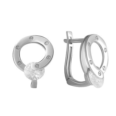 Золотые серьги с фианитами 1.9ct (2066255)