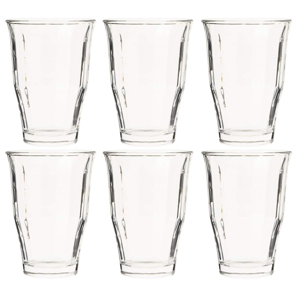 Стакан Toyo Sasaki Glass Tritone Long Tumbler объемом 370 мл, набор из 6 шт. Сделано в Японии, можно мыть в посудомоечной машине, небьющаяся стеклянная чашка, стакан для кофе, стакан для сока