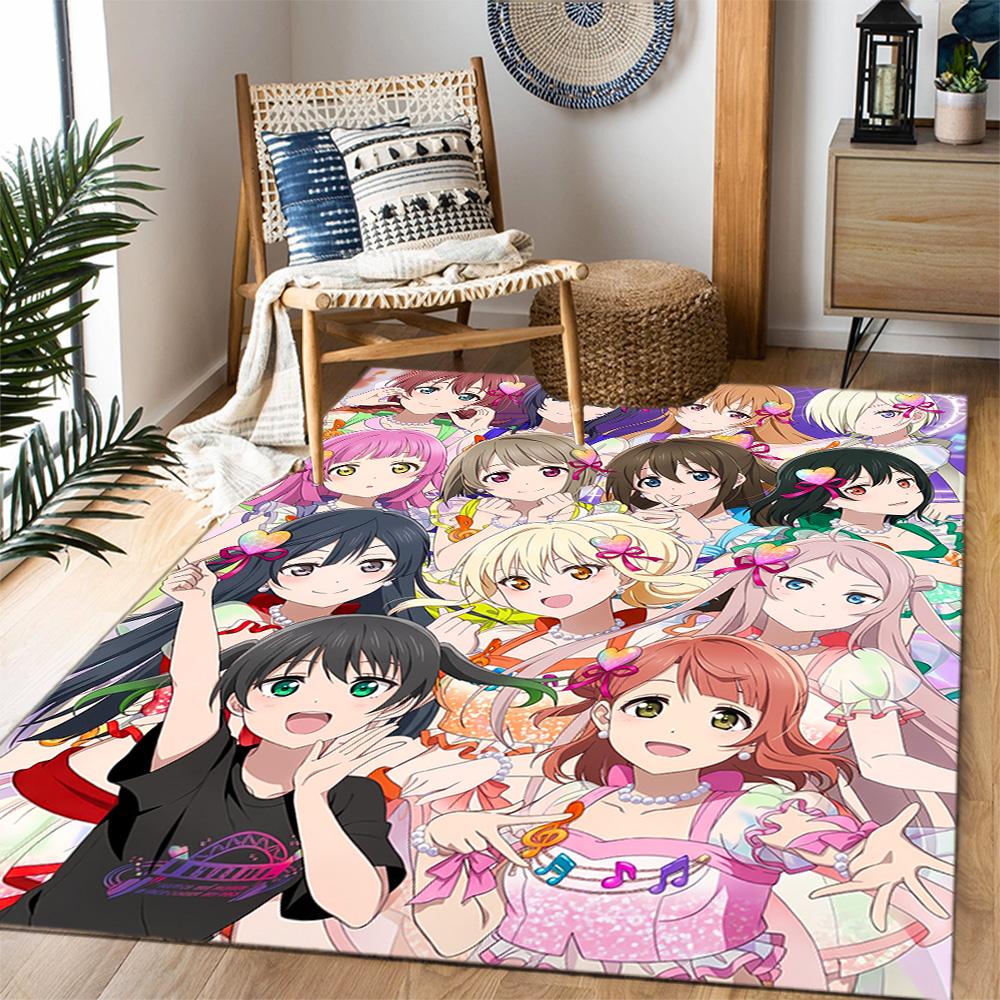 Girl Power Celebration Floor Mat Suitable for Outdoor Dining Room Kitchen Playrooms Anti-slip Rug Anime Office Decor Gift for Festivals