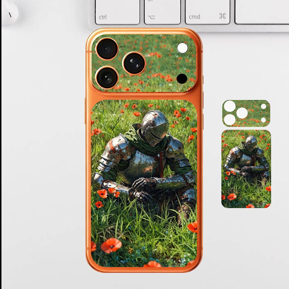 Рыцарь и Мир Для iPhone 17 Pro Max Полная Задняя Крышка Наклейка Обёртка Плёнка Задняя Защитная Наклейка Плёнка