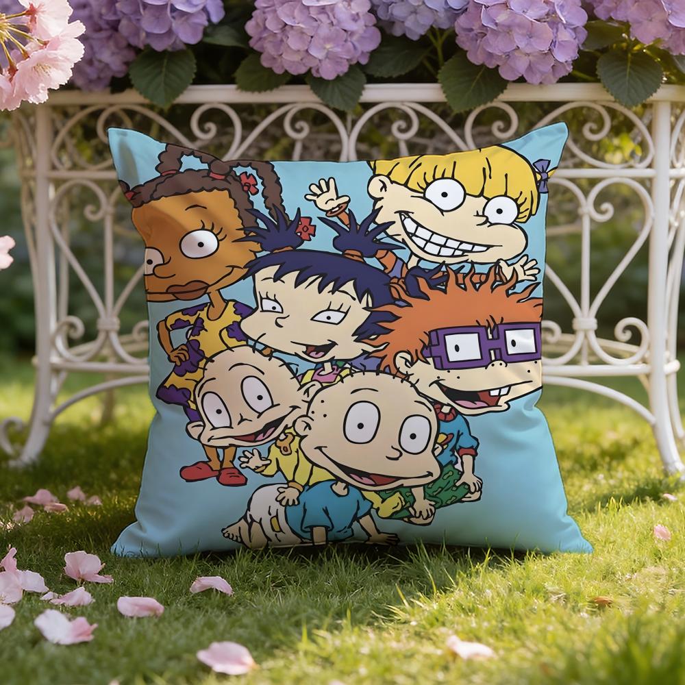 Аниме мультфильм R-Rugrats Наволочка для дома и автомобиля Двухсторонний чехол на подушку: Двусторонняя конструкция для максимального комфорта