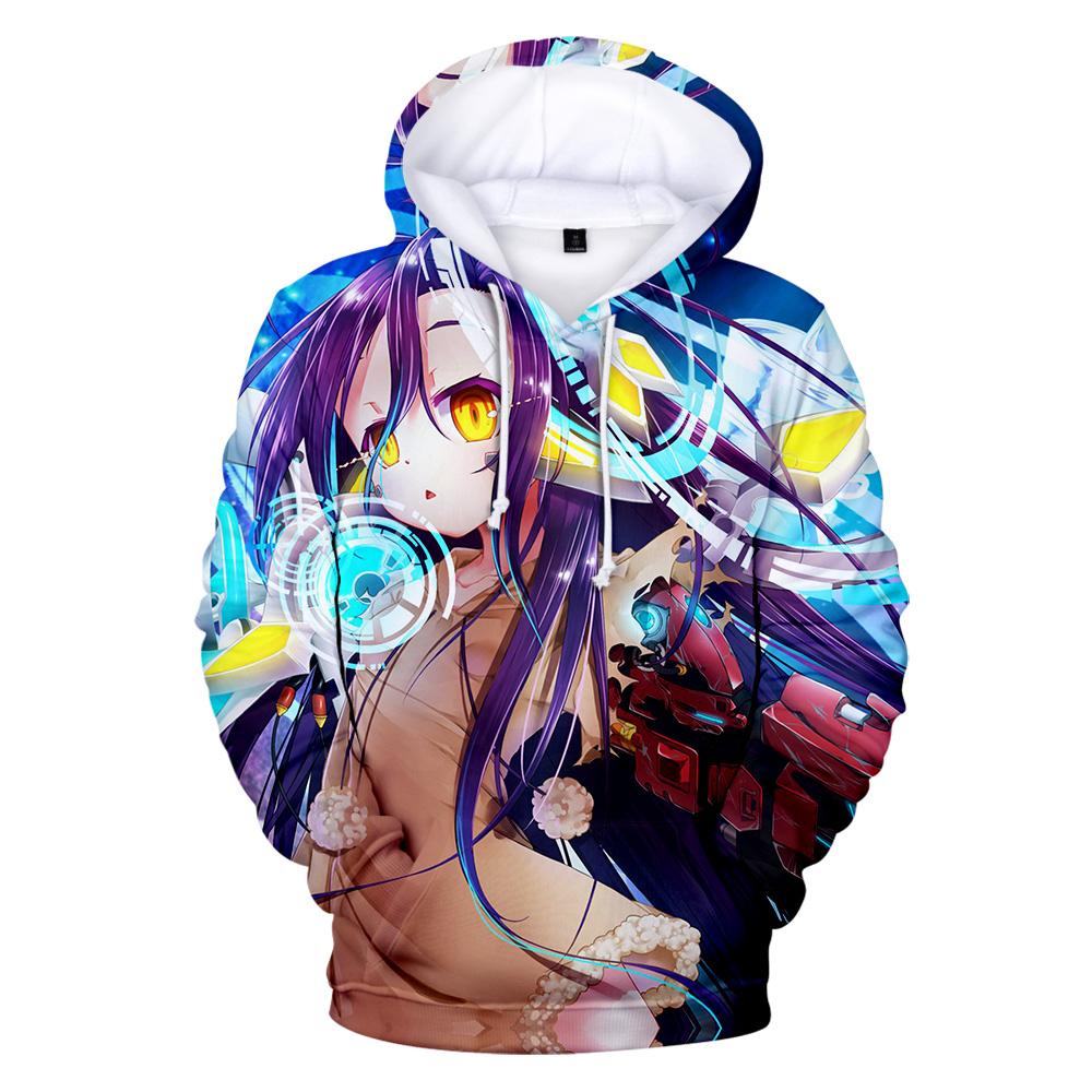 Толстовки с капюшоном Game Anime NO GAME NO LIFE для мужчин и женщин, модные хип-хоп Harajuku No Game No Life, мужские толстовки, повседневное пальто
