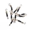 30PCS Black Blue White Method Feeder Swivel Silicone Copper Swivel Ring Fishing Accessories