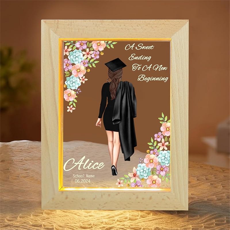 Персонализированные подарки на выпускной для нее, индивидуальный выпускной класс 2024 года, ночник из акрила, поздравления с выпускным подарком для дочери, сына, класс