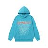 A high-quality SP5DER spider web foam printed hoodie, European and American large-size loose sweater.