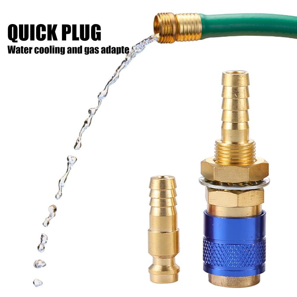 Adapter Welding Torch Welding Plug for MIG TIG Welding Torch M8 Quick Hose Connector Brass Water Cooled Gas Adapter