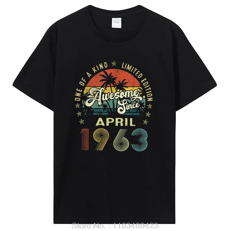 Потрясающая футболка с подарками на день рождения с 1963 года, футболка унисекс с графическим рисунком, хлопковые футболки, одежда 1963 года рождения