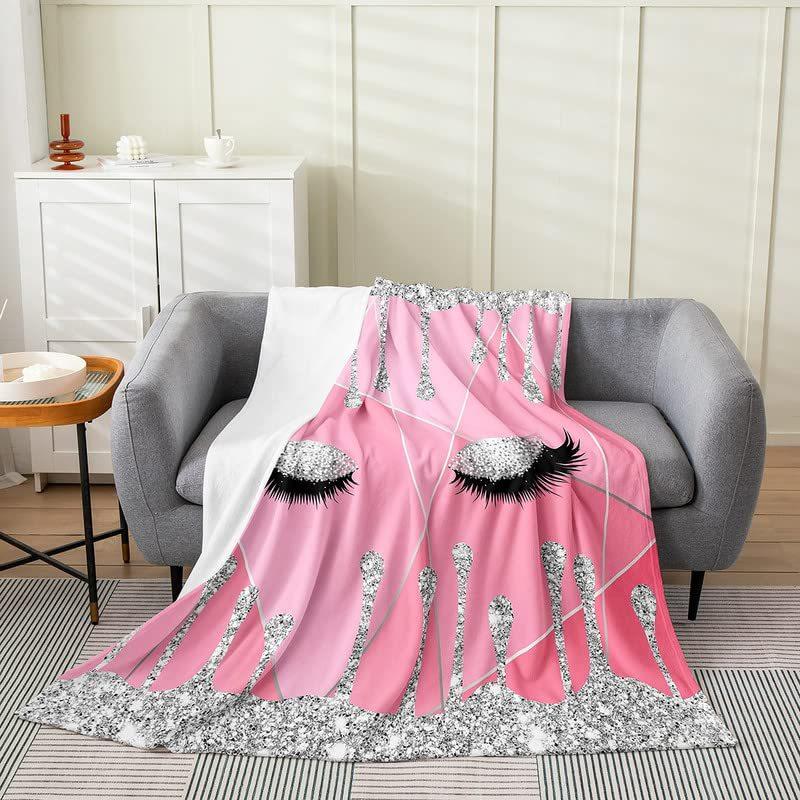 Eyelash Blanket Flannel Digital Print Blanket Warm Lunch Break Blanket Gift Blanket
