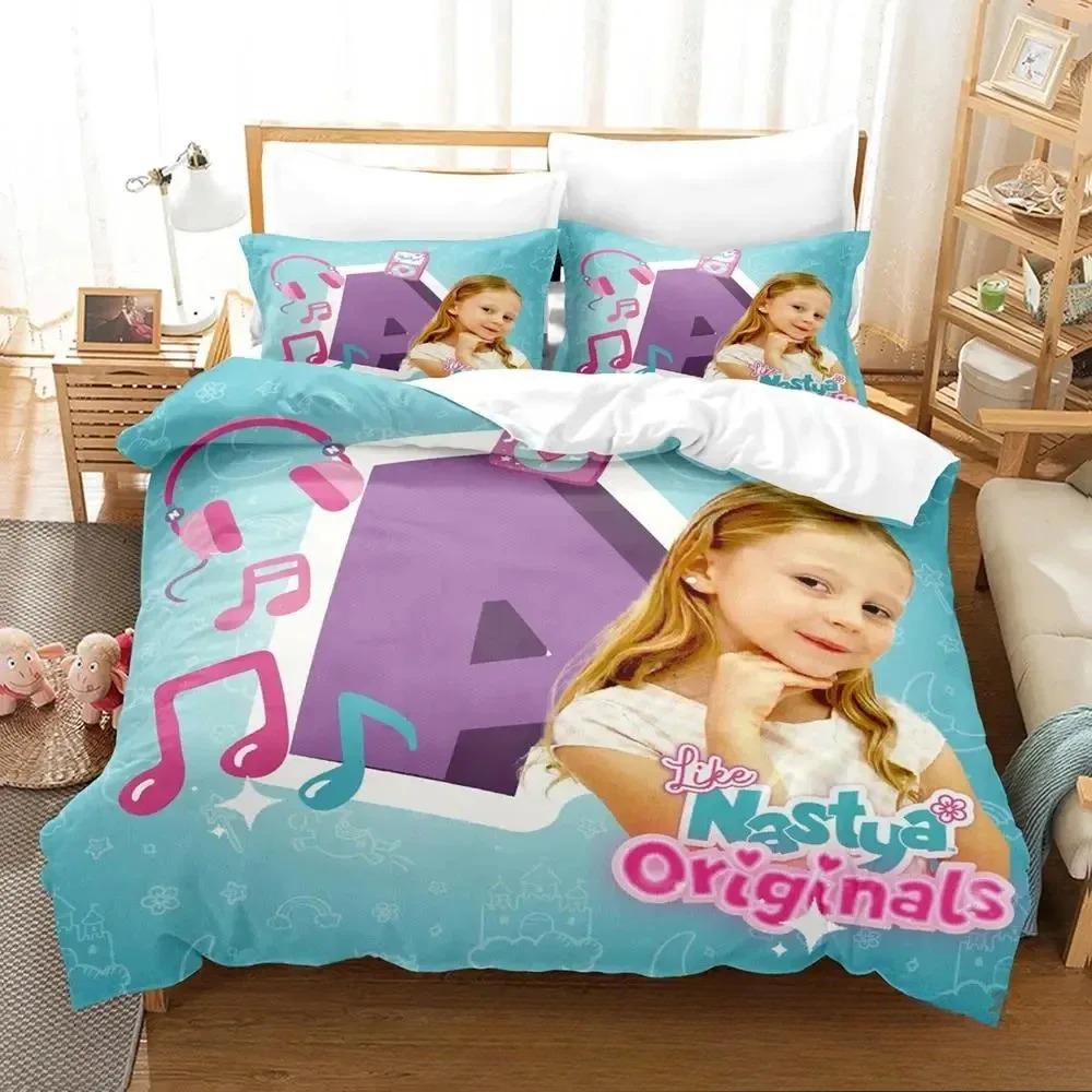 3D Print Like Nastya Bedding Set Boys Girls Twin Queen King Size Duvet Cover Pillowcase Bed Boys Adult Home Textileextile