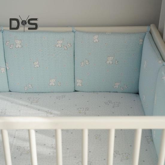 6 шт. подкладок для детской кроватки для прорезывания зубов 11,8” x 11,8”, защита от столкновений, защитный бампер для детской кроватки, защита бортиков детской кроватки