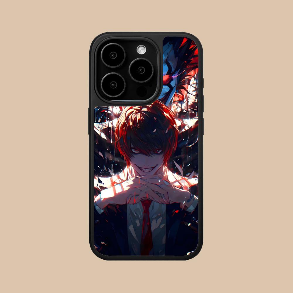 Чехол для мобильного телефона Death Note Кира Лайт для iPhone 17 16 15 14 13 12 11 Air Pro Max Plus Матовая поверхность Цветная крышка Чехол