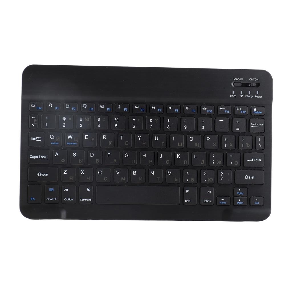 Беспроводная Bluetooth-клавиатура Портативная клавиатура для планшета Русская Английская для Android Черная