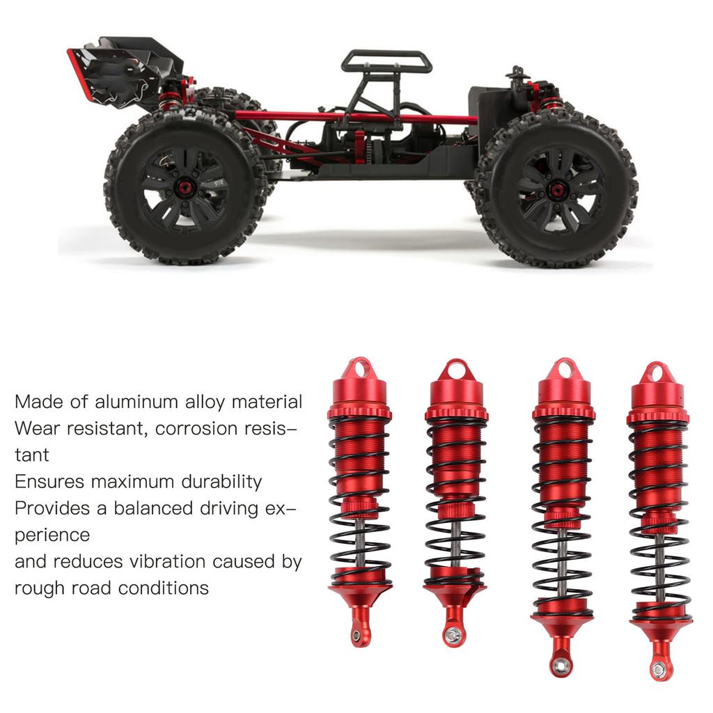 4pcs RC Front Rear for 1Celsius8 for Typhon for Outcast Aluminum Alloy RC Car Spring Damper