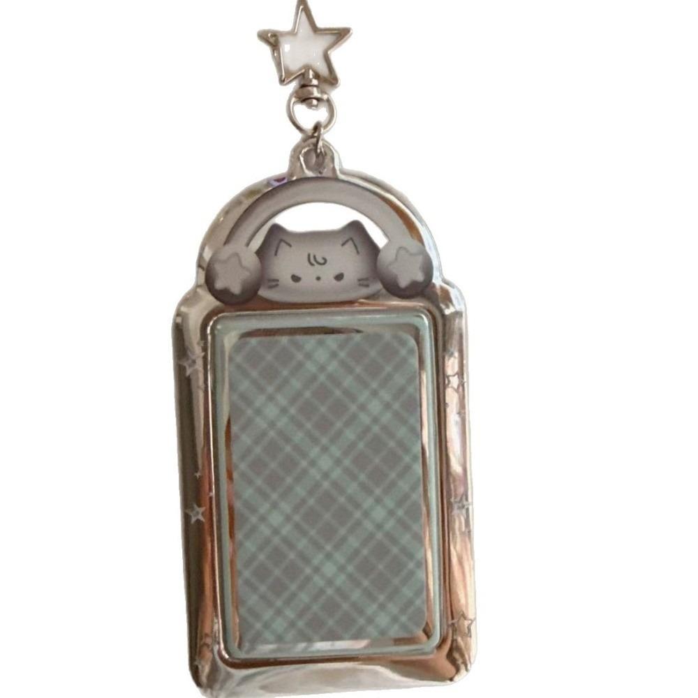 Милый держатель для карт с кошкой 3 дюйма, ПВХ, звезды, держатель для карт с айдолом, цепочка, украшение, кулон-бас, студент