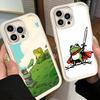 Чехол для телефона iPhone 17 Air 16E 15 16 Pro Max Милый Мультяшный Лягушонок Чехол 14 Plus 13 12 Mini Мягкий Силиконовый Fundas