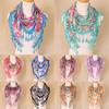 Solid Hollow Shawl Polyester Church Prayer Headband Fashion Jacquard Rose Shawl