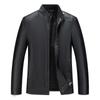 Autumn and Winter New Leather Jackets Men's Leather Jackets Enlarged Stand-up Collar Plus Velvet Large Size Leather Jackets Men's Leather Jackets