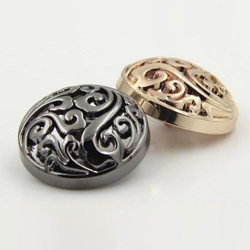 10 шт. пряжка костюм облачные кнопки модные металлические кнопки золотой цинковый сплав швейные аксессуары кнопки выдалбливают пальто
