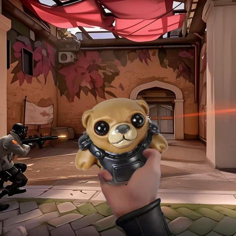 Игровая кукла Valorant 3D Тактический медведь Сжимающая игрушка Креативная игрушка для снятия стресса Мягкие моти Игрушки для взрослых и детей Подарки