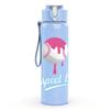 1PC Ice Cream Sweet Dessert Pattern 750ml Color Plastic Sports Water Bottle Leakproof Flip Straw Lid Suitable for Sports Office Home Use