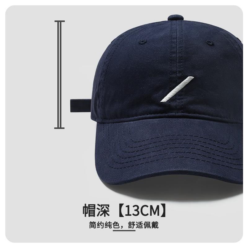 Casual Embroidery Slash Baseball Cap Children's Spring New Versatile Face Cap Simple Sun Hat