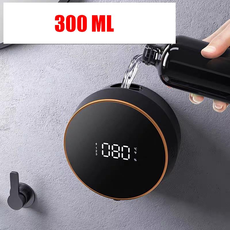 Настенный автоматический дозатор жидкого мыла, перезаряжаемый через USB, бесконтактный инфракрасный датчик, машина для пенообразования, светодиодный дисплей температуры