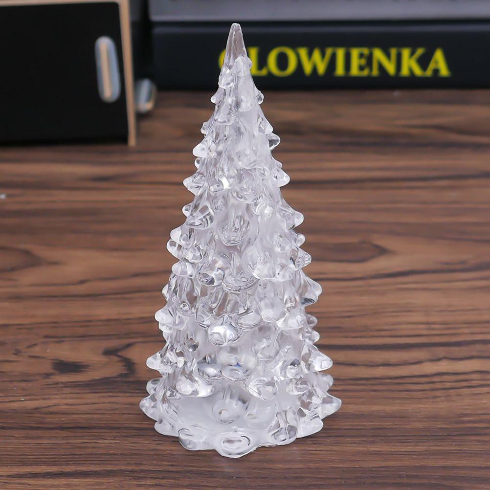 LED Crystal Mini Christmas Tree Night Light Lamp Color Changing Christmas Night Lamp Home Decor