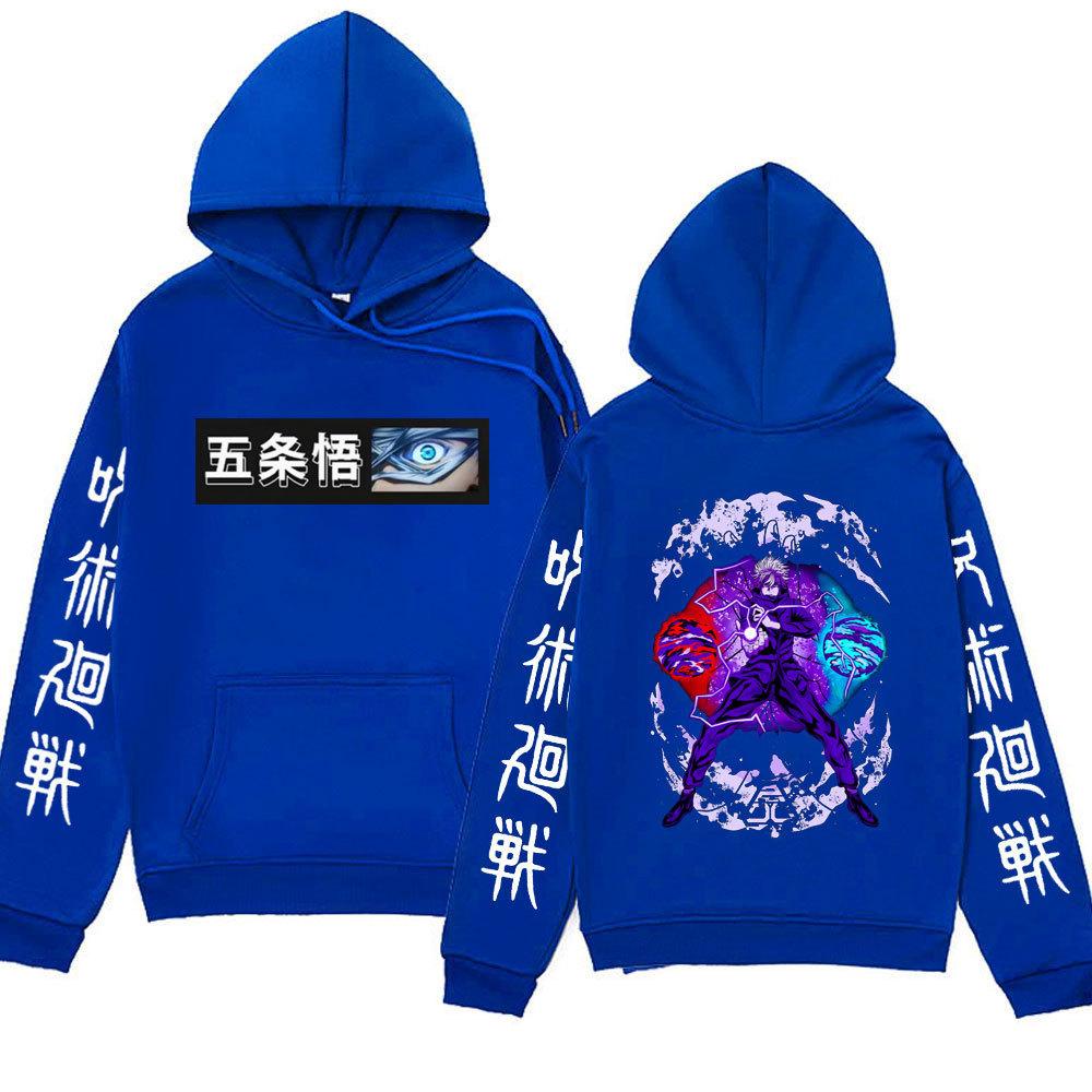 Spell Return To War, Five Ideas, Anime Hoodie Long Sleeve Winter Men'S Sweater Street Autumn And Winter Fashion