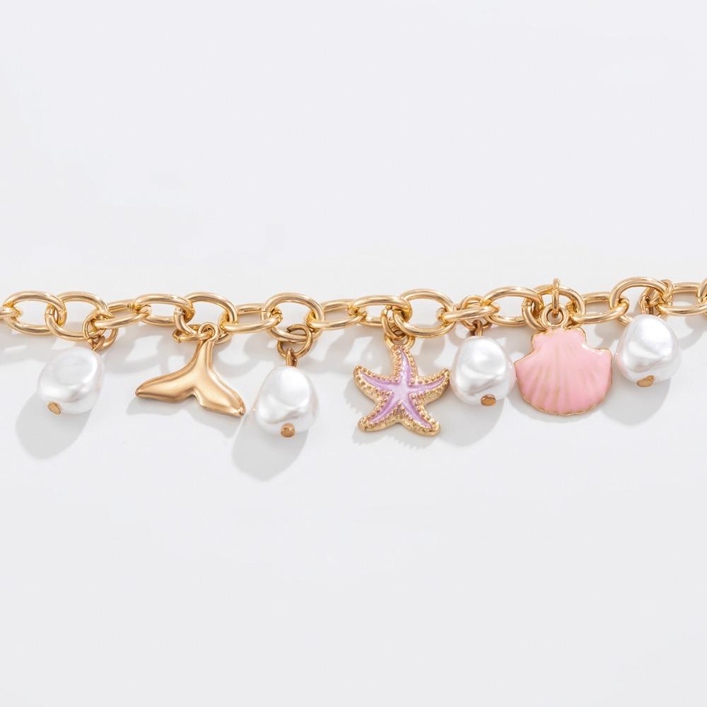 Сладкий океанский бриз ожерелье морская звезда ракушка жемчуг