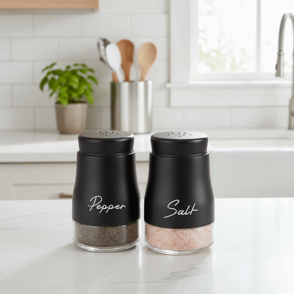 2PCS Leak-proof Salt Pepper Bottle Set Moisture-proof Seasoning Bottle BBQ Seasoning Bottle Chef