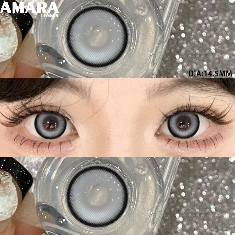 AMARA Модные цветные контактные линзы Коричневые Мягкие линзы Косметические линзы для БОЛЬШИХ ГЛАЗ Зеленый Цвет Контактные линзы для глаз Косметика для глаз Ежегодное использование