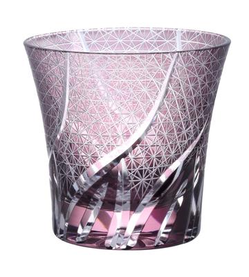 Стеклянный стакан Kiriko Rocks Glass Пивной бокал Guinomi Whisky… (фиолетовый)