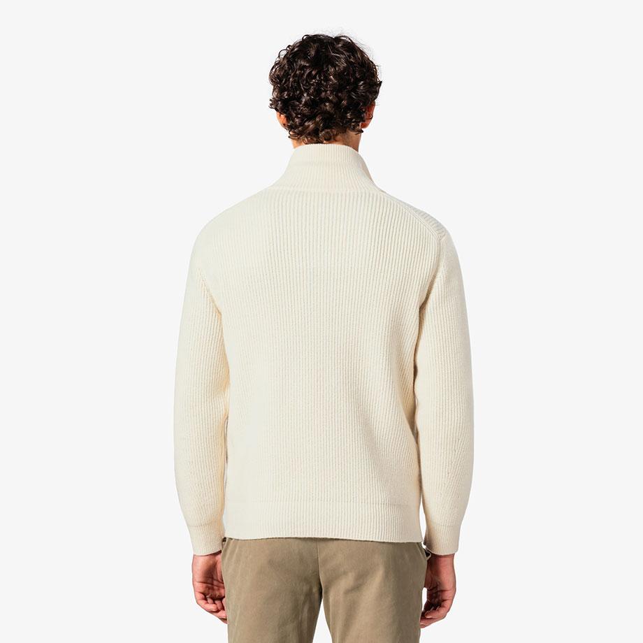[lacoste] Men's Ribbed Knit Full-Zip Cardigan AH155E-55N70V