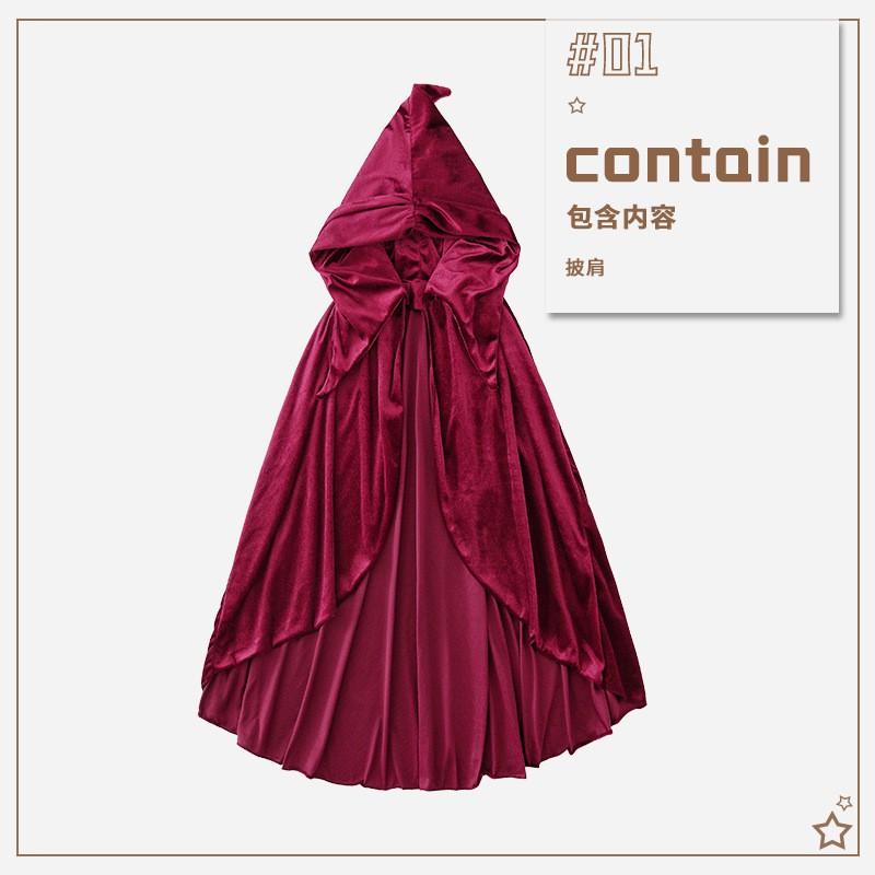 Halloween Costume Girls Medieval Witch Red Riding Hood Cape Dress Set Long Sleeve Role Play Outfit Kids 3-8 Years