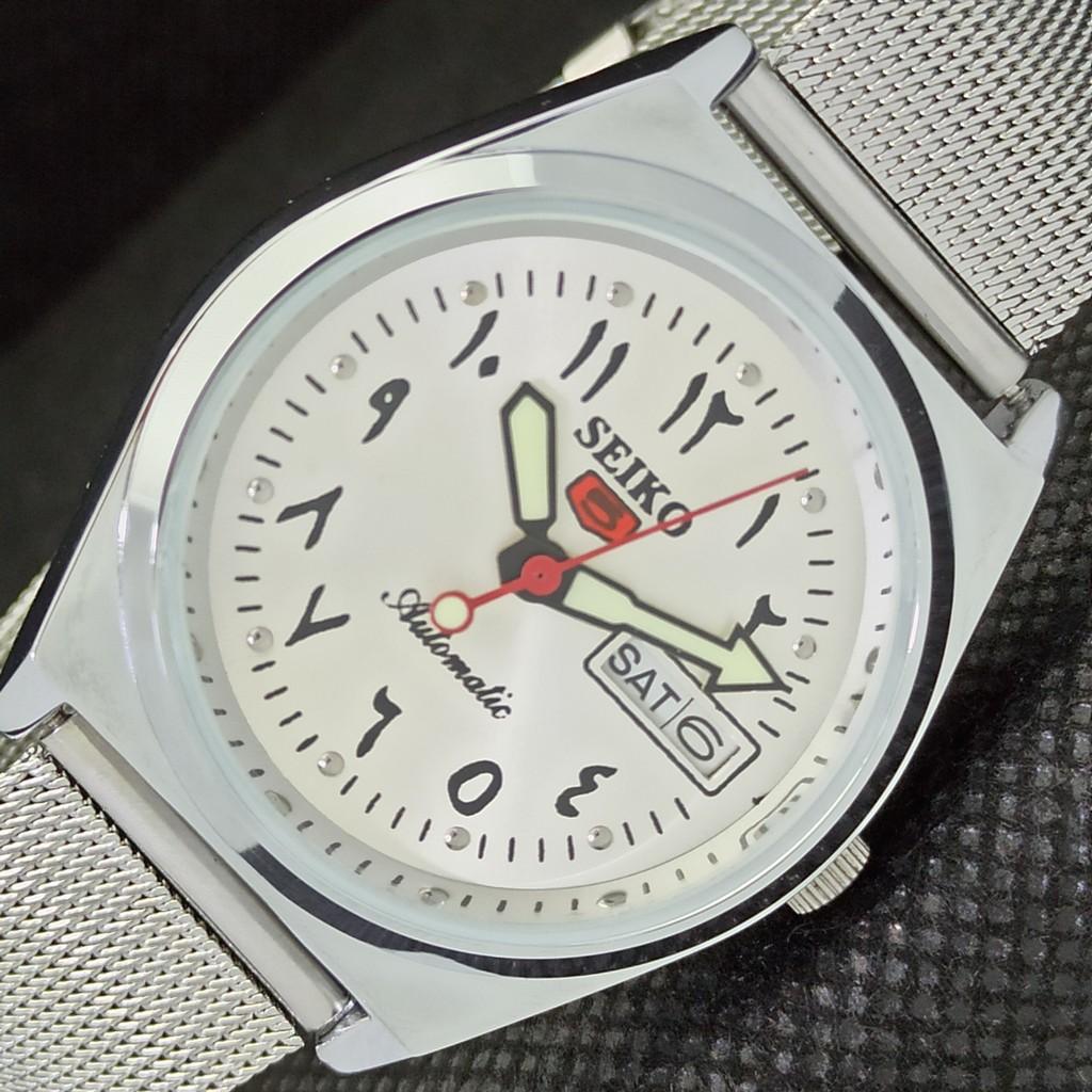ВОССТАНОВЛЕННЫЕ ВИНТАЖНЫЕ SEIKO 5 AUTO 6309A ЯПОНИЯ МУЖСКИЕ АРАБСКИЕ ЧАСЫ 533d-a280129-2