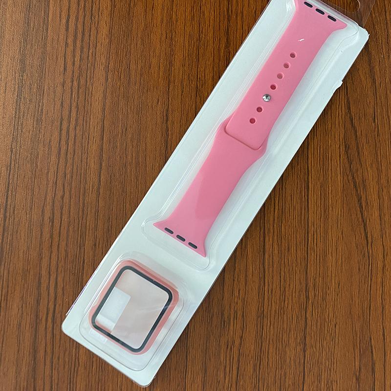 Strap&Glass Cover For Apple Watch Case 45mm 41mm 44mm 40mm 42mm 38mm iWatch Accessorie Screen Protector Apple Watch Serie 3 4 5 6 SE 7 Accessories