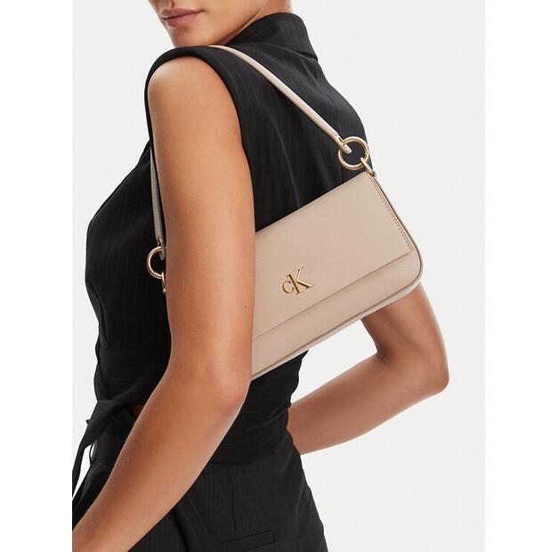 Bag Calvin Klein Calvin Klein Minimal Monogram Shoulder Pouch LV04K3161G Light Beige