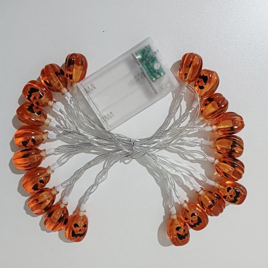 Хэллоуин Тыква Гирлянда на батарейках Светодиодная лампа для украшения Свет для создания атмосферы ужаса Для фестиваля, вечеринки, бара и дома с привидениями